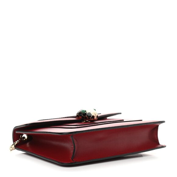 BVLGARI Serpenti Forever Crossbody Calfskin in Ruby Red - Picture 5 of 5